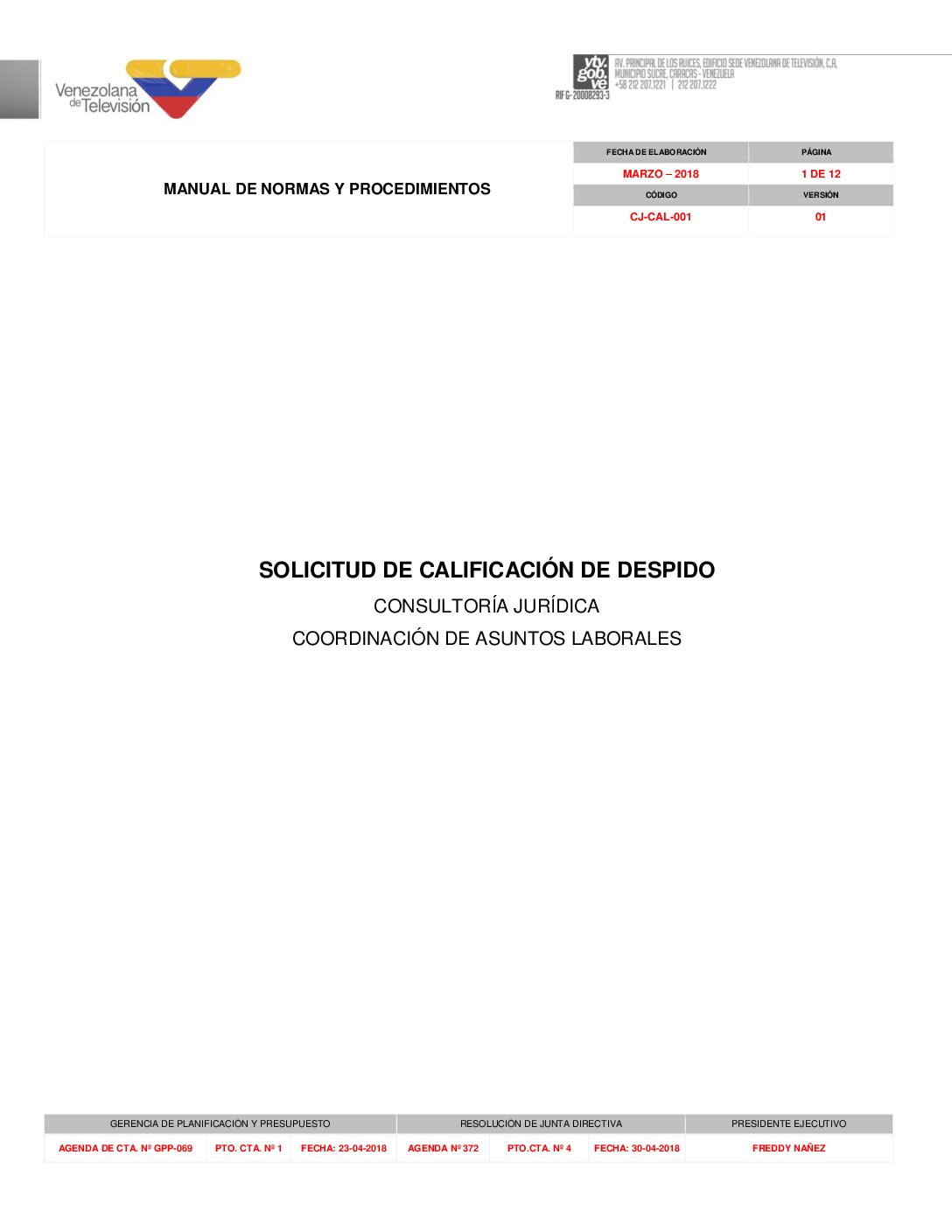 Calificación de Despido