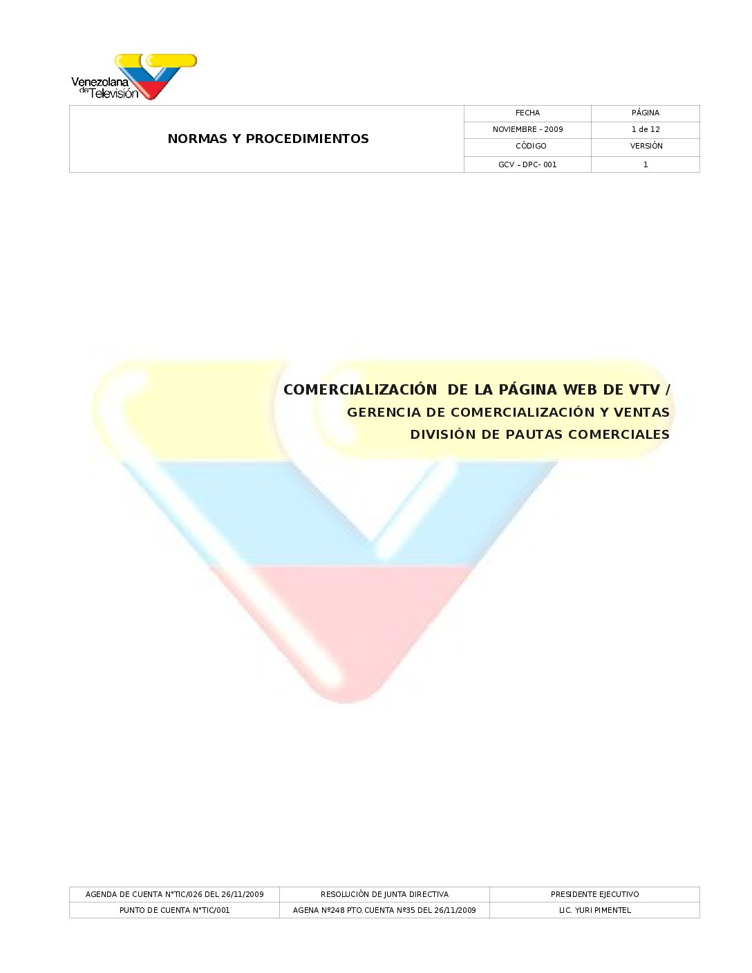 Comercialización de la Pagina Web