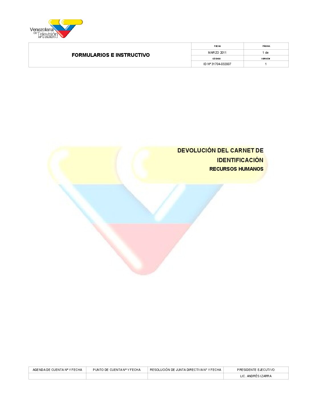 Devolución del Carnet de Identificación