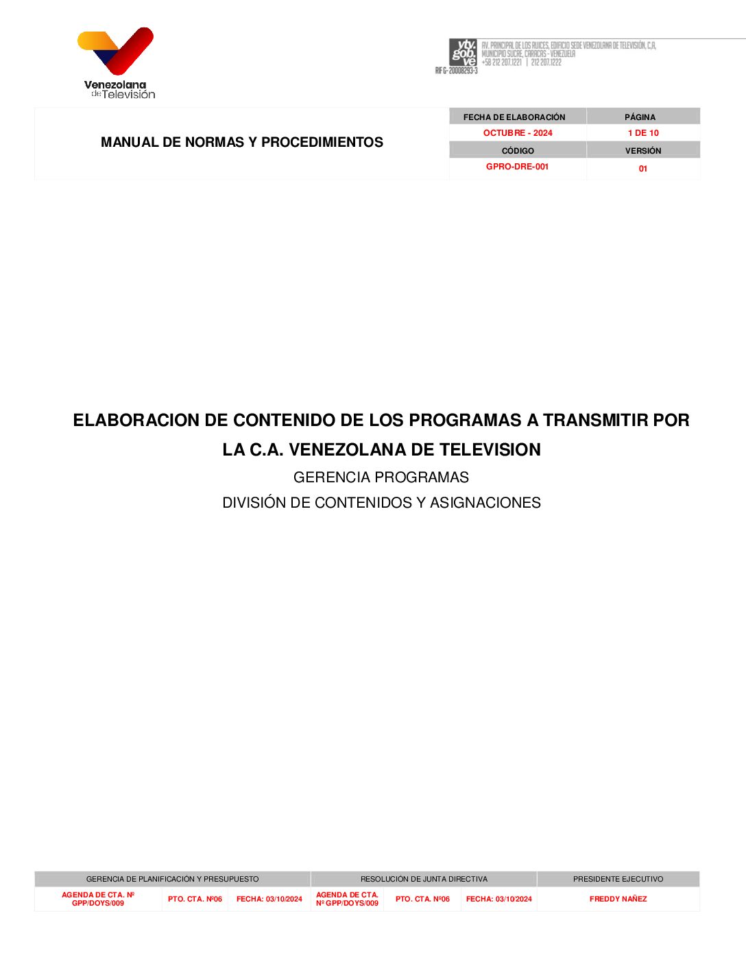Elaboración de Contenido de los Programas a Transmitir