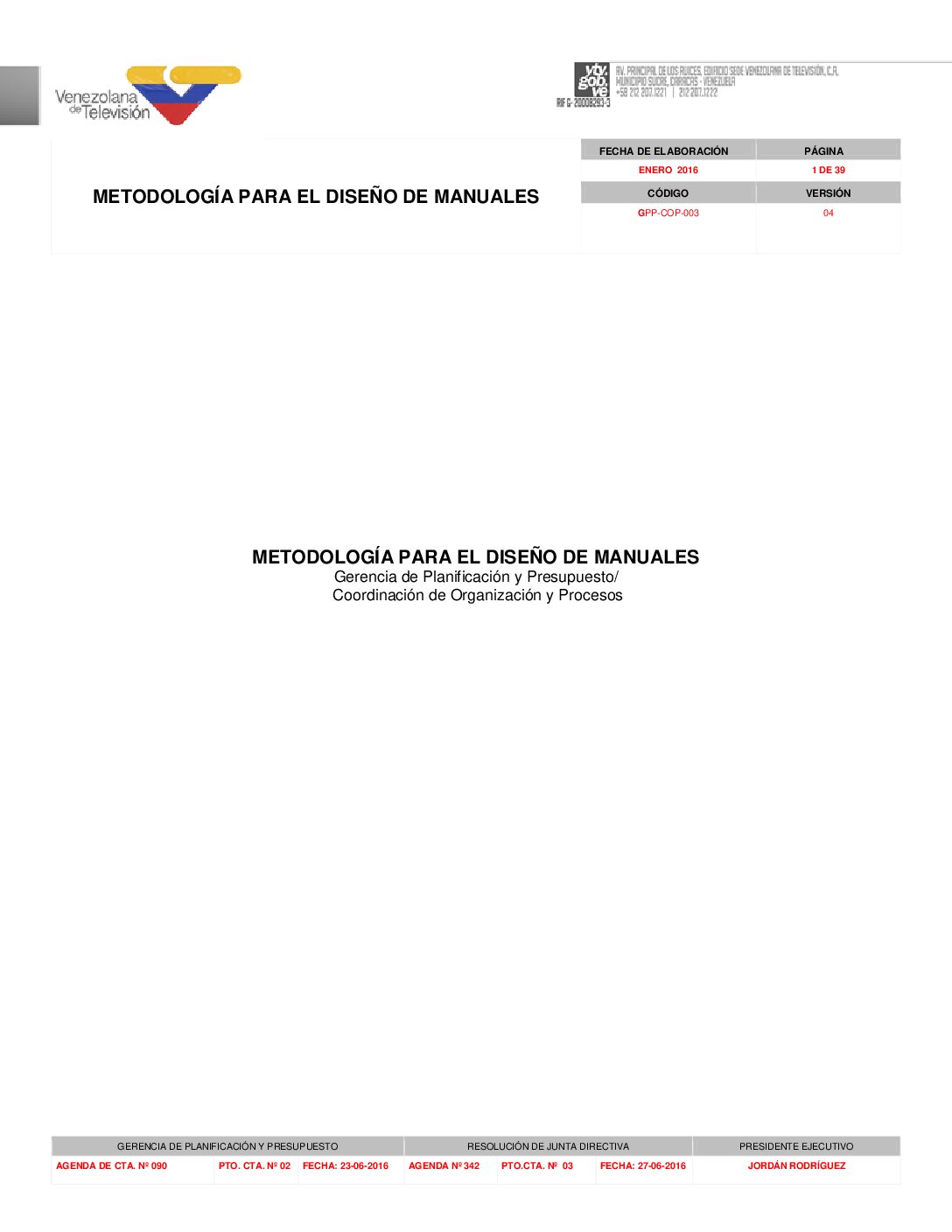 METODOLOGIA PARA EL DISEÑO DE MANUALES