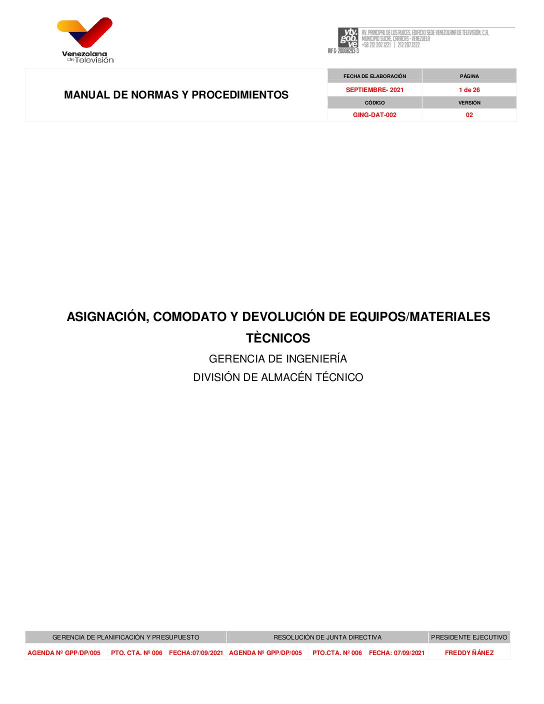 MNP Asignación Comodato y Devolución de Equipos