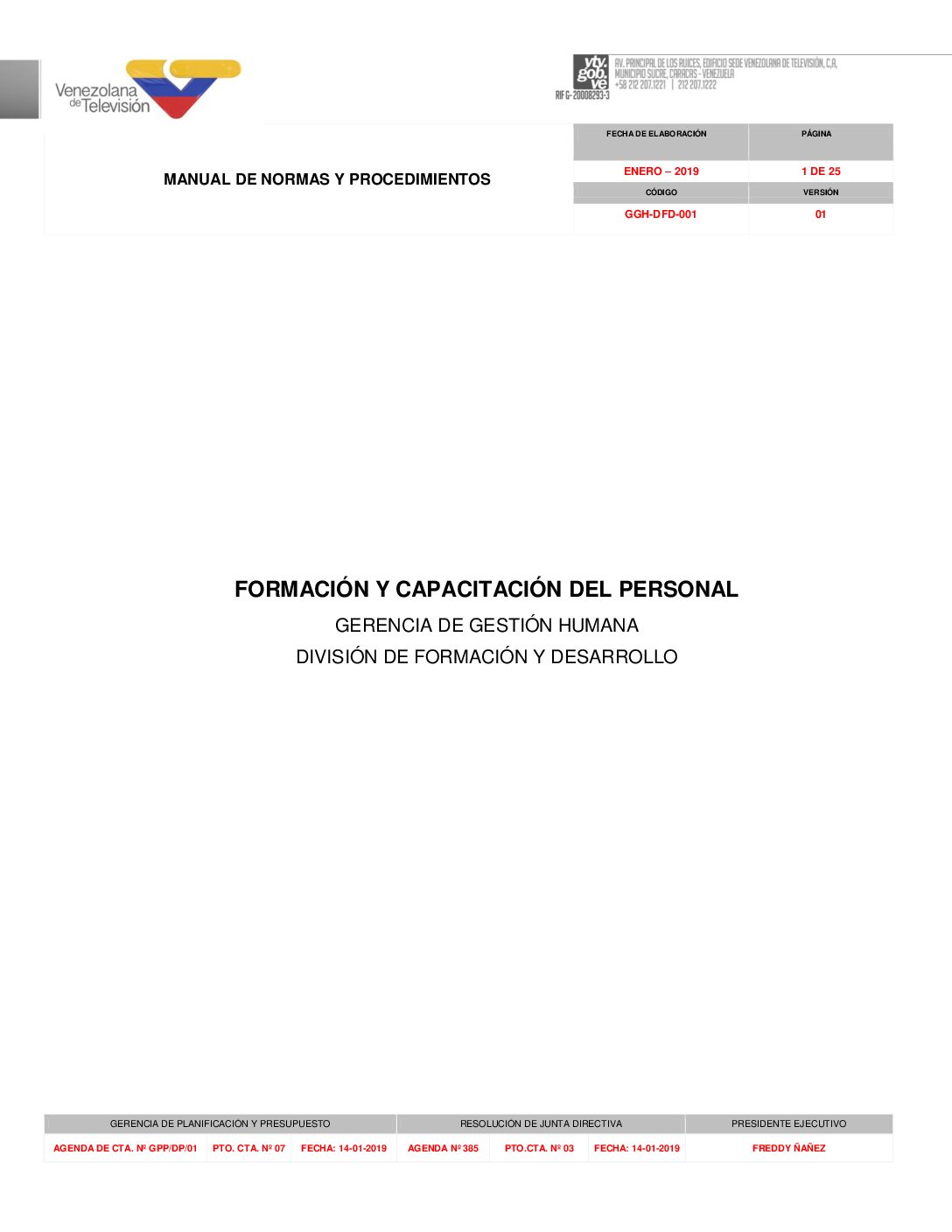 MNP de Formación y Capacitación de Personal