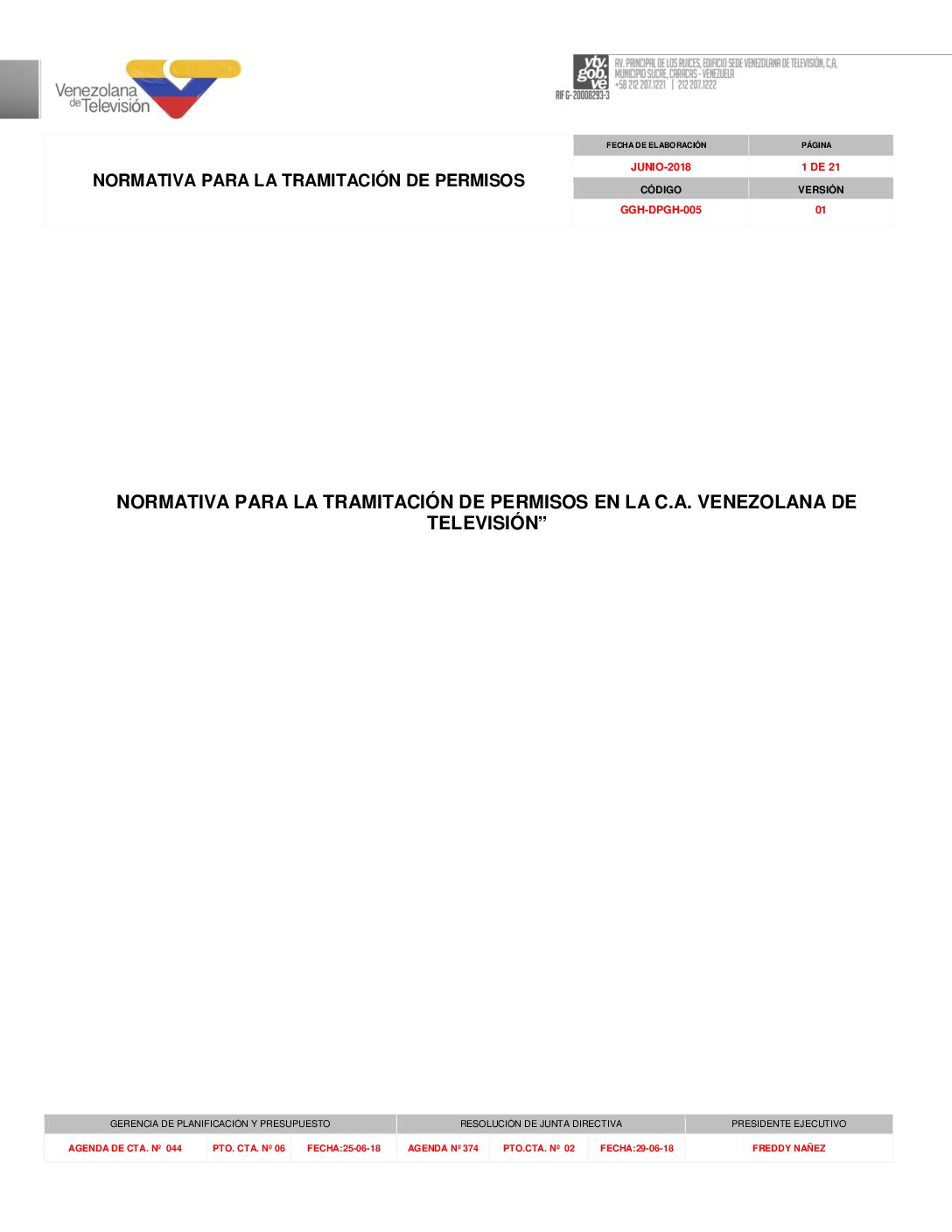 NORMATIVA DE TRAMITACION DE PERMISO