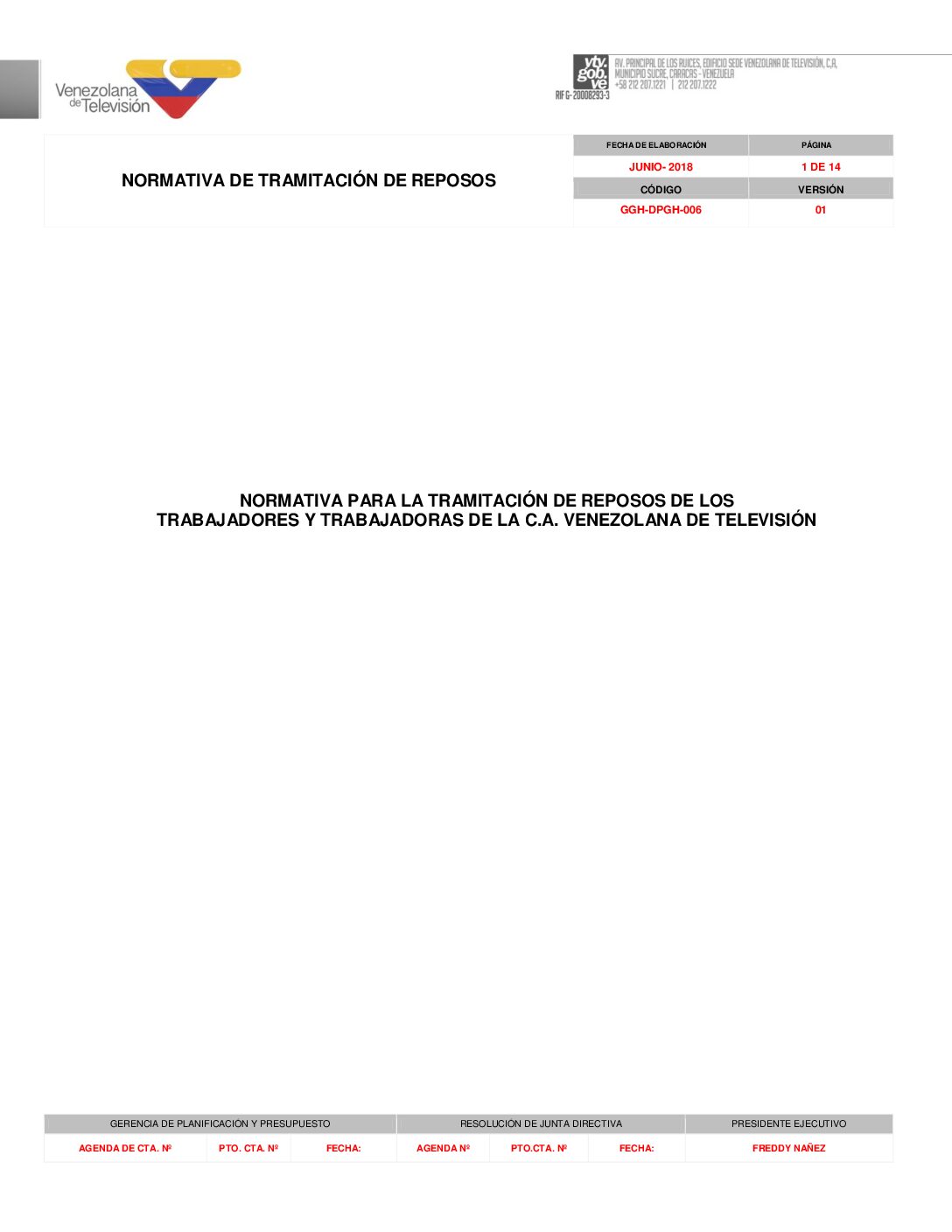 NORMATIVA DE TRAMITACION DE REPOSO
