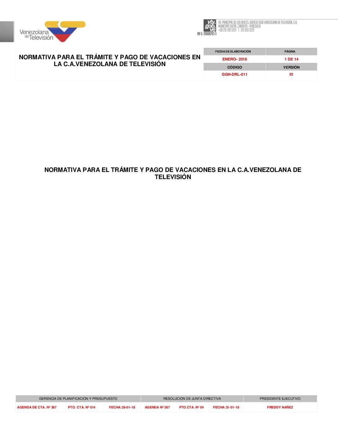 NORMATIVA PARA EL TRAMITE Y PAGO DE VACACIONES