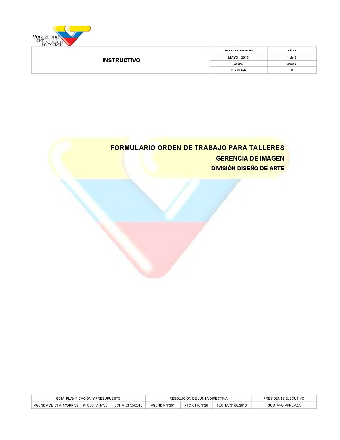 Orden de Trabajo para los Talleres