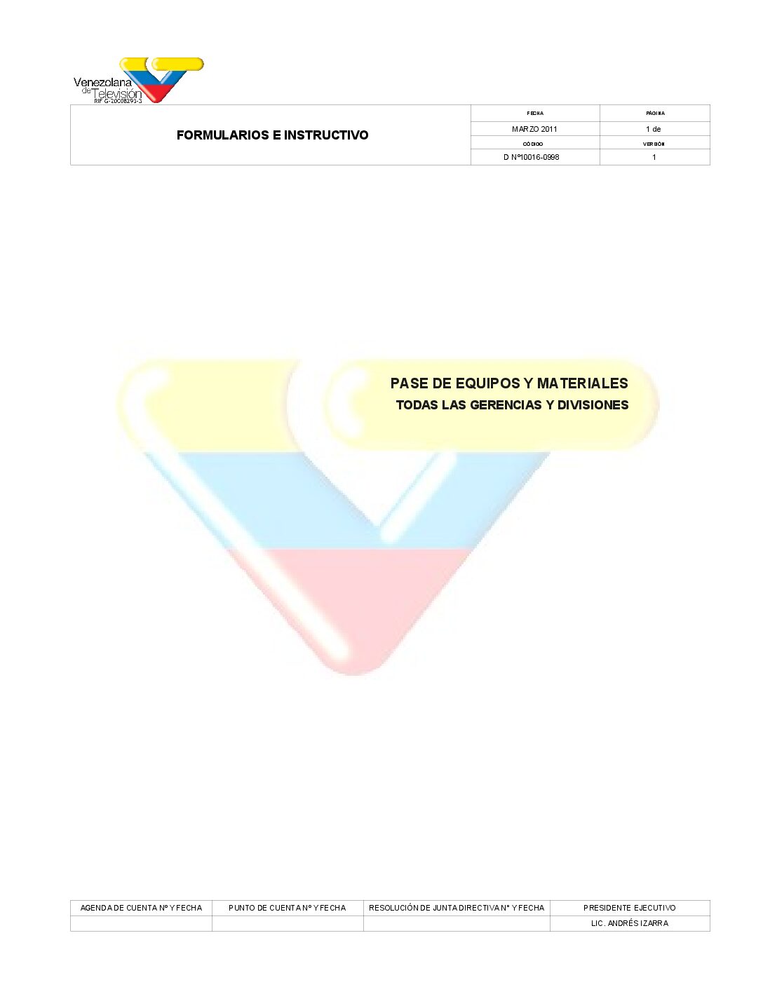 Pase de Equipos y Materiales