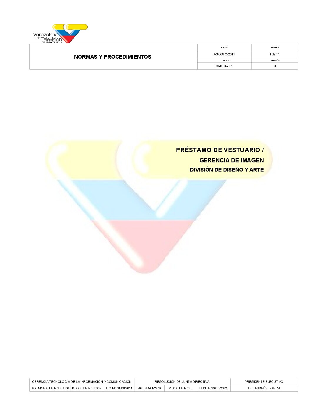 Prestamo de Vestuario