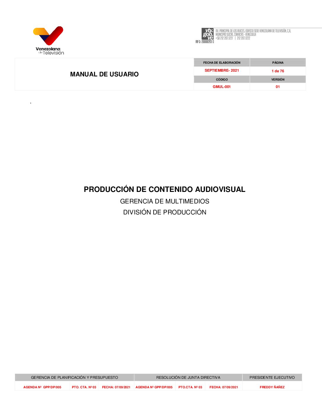 Producción de Contenido Audiovisual