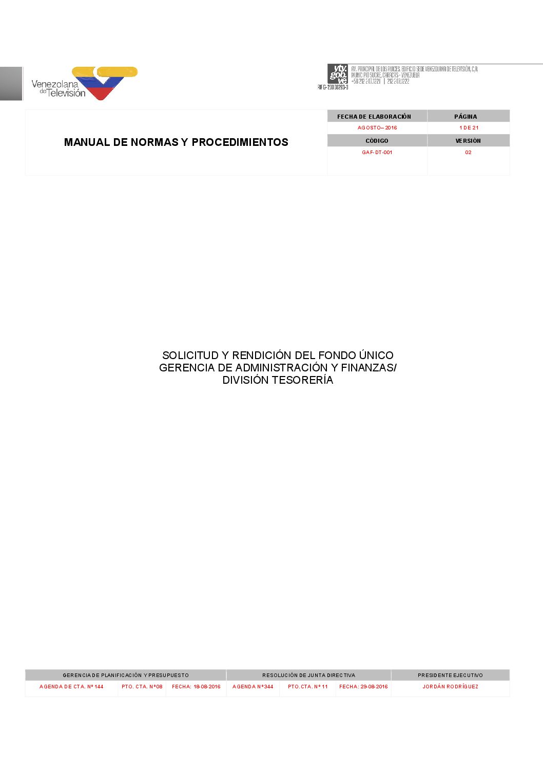 Solicitud y Rendicion Fondo Unico