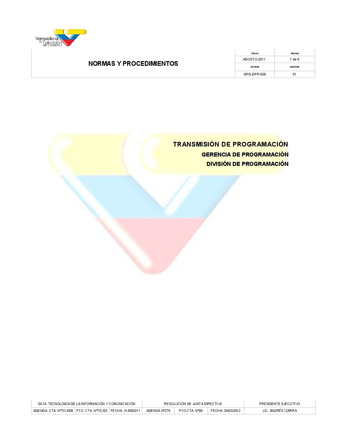Transmisión de Programación